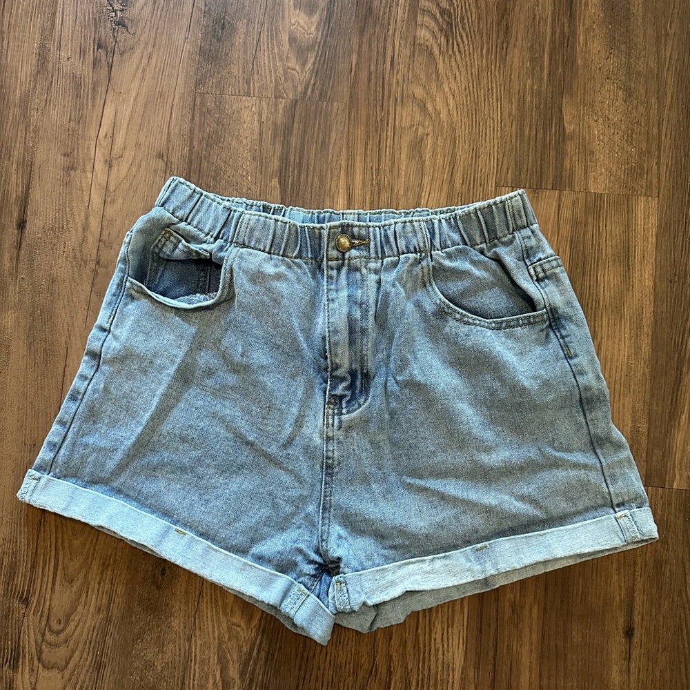 Denim High-Waisted Shorts